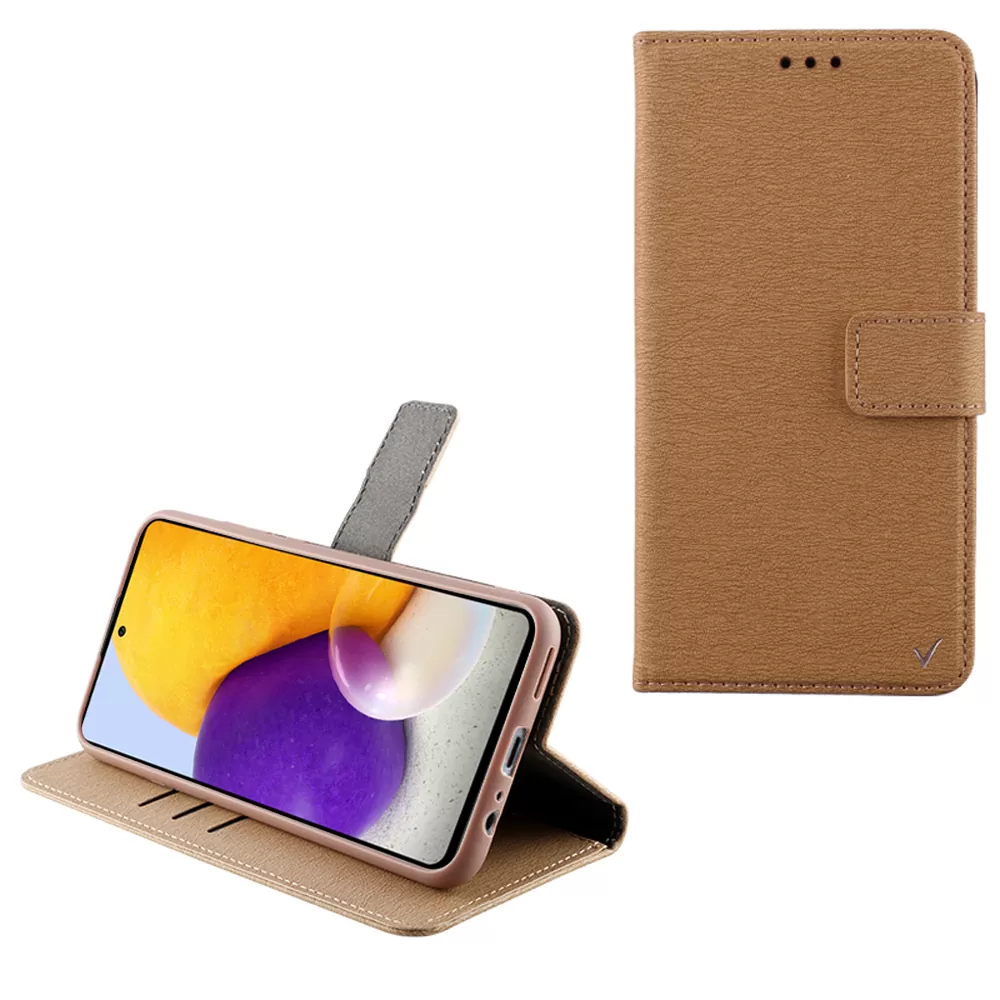 VOLTE-TEL ALLURE ΘΗΚΗ SAMSUNG A72 A725/A726 6.7in  MAGNET BOOK STAND CLIP GOLD