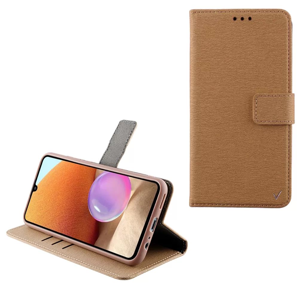 VOLTE-TEL ALLURE ΘΗΚΗ SAMSUNG A32 4G A325 6.4in  MAGNET BOOK STAND CLIP GOLD