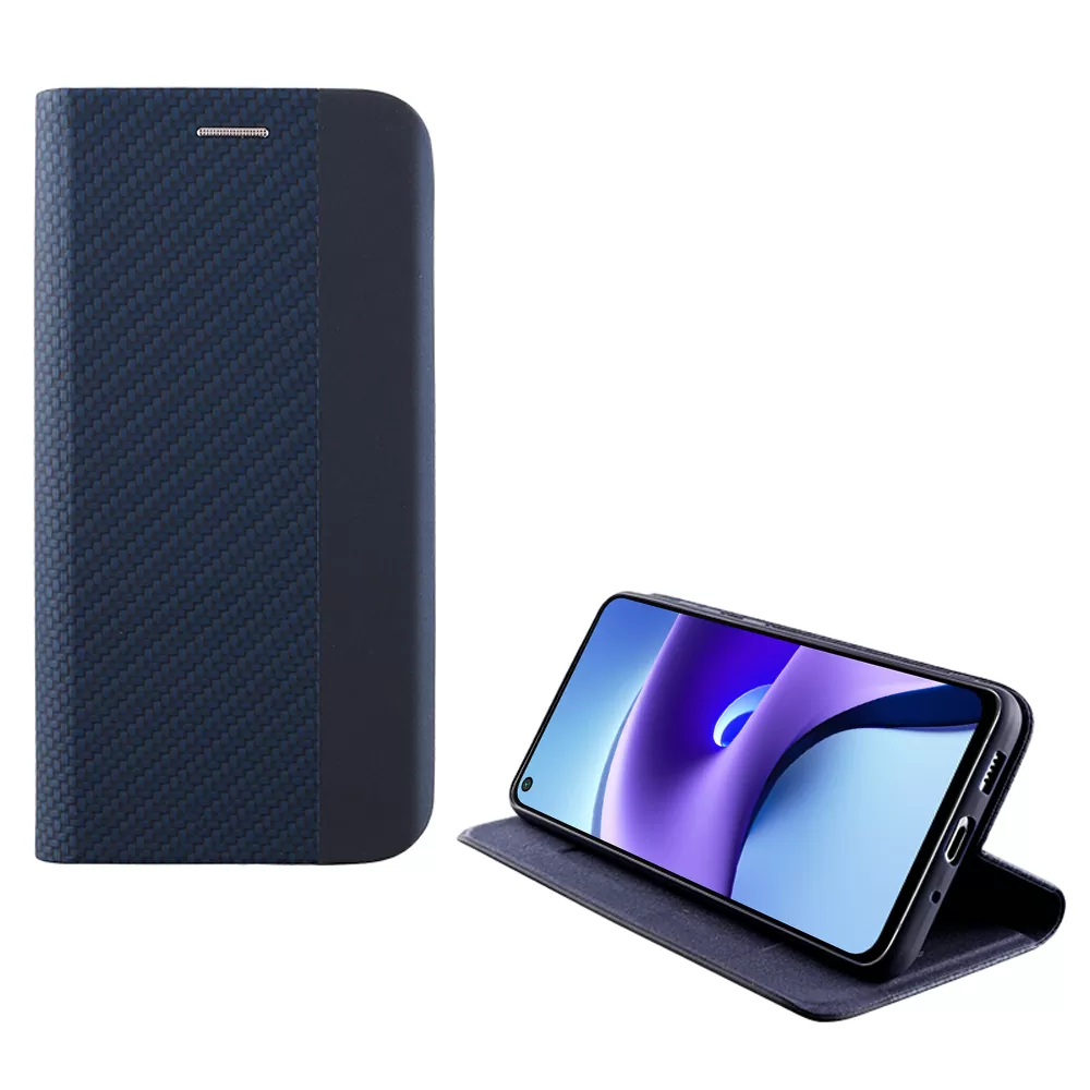 IDOL 1991 ELITE ΘΗΚΗ XIAOMI REDMI NOTE 9T 5G 6.53in  ANTI-RFID BOOK STAND BLUE