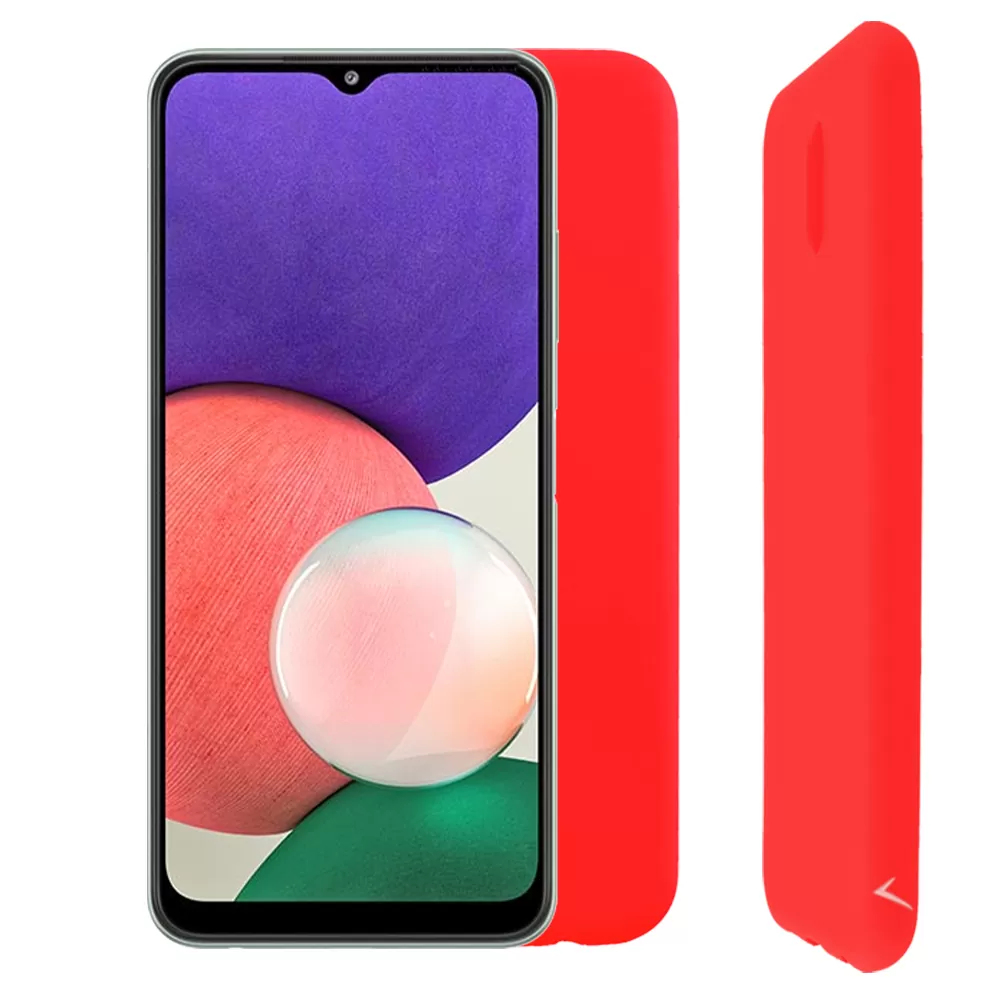 VOLTE-TEL SILICON TPU ΘΗΚΗ SAMSUNG A22 5G A226 6.6in  CAMERA GUARD RED