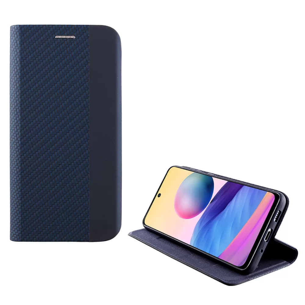 IDOL 1991 ELITE ΘΗΚΗ XIAOMI REDMI NOTE 10 5G 6.5in  ANTI-RFID BOOK STAND BLUE