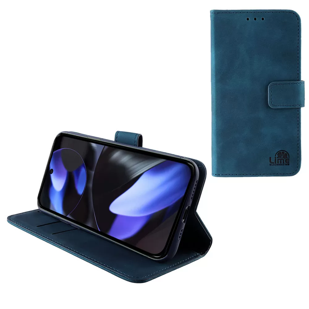 LIME ESSENTIAL ΘΗΚΗ GOOGLE PIXEL 10/PIXEL 10 PRO 5G 6.3in  MAGNET BOOK STAND CLIP DARK BLUE