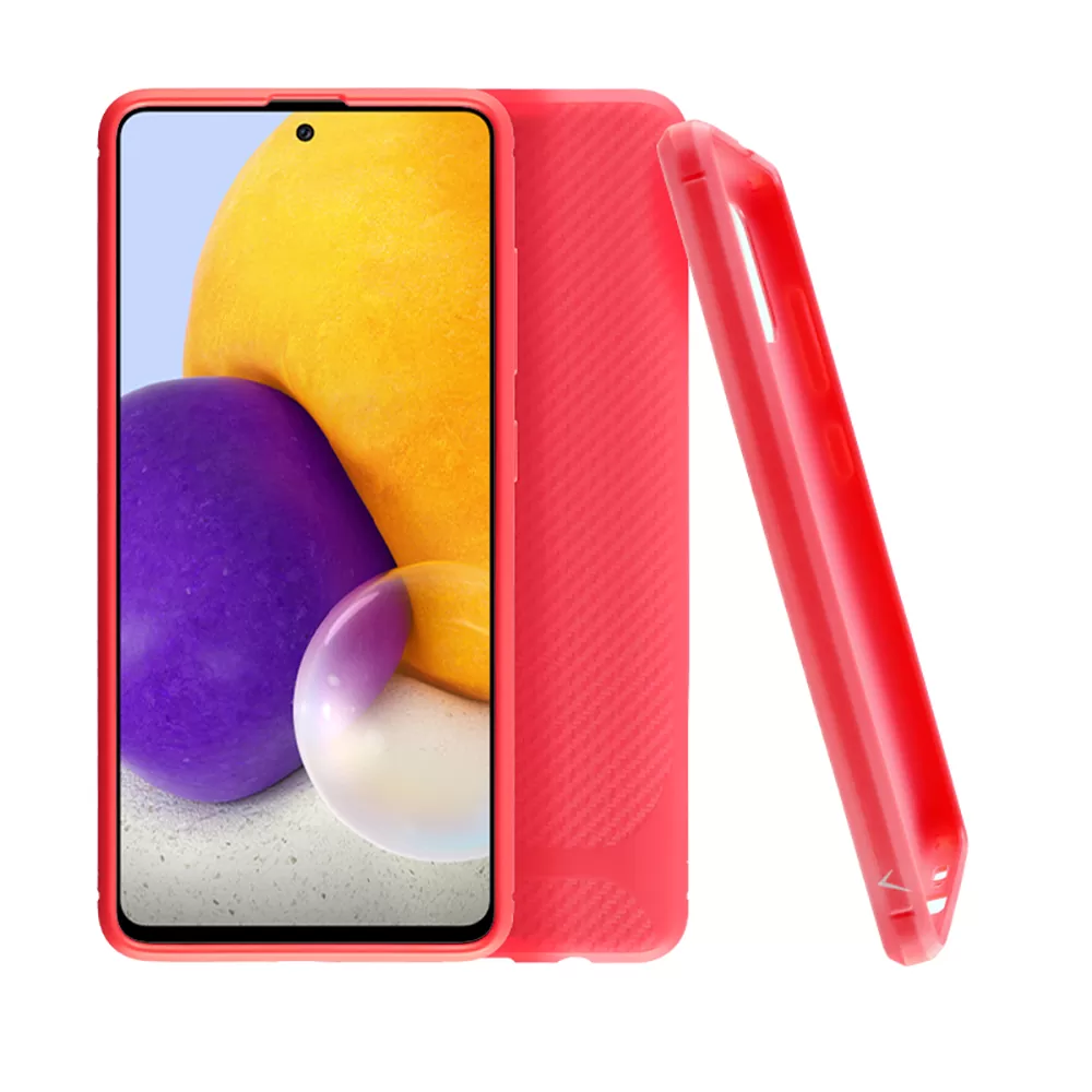 VOLTE-TEL CARBON RUGGED ΘΗΚΗ SAMSUNG A72 A725/A726 6.7in  CAMERA PROTECTIVE RED