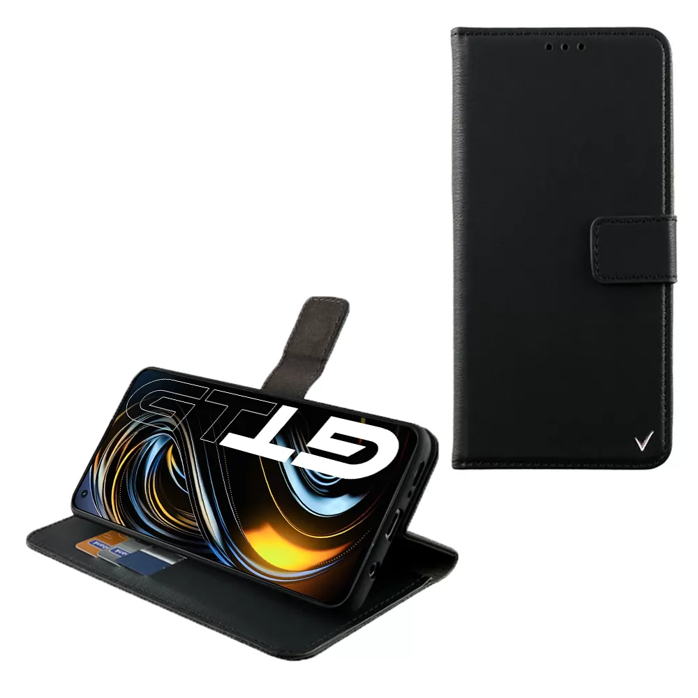 VOLTE-TEL ALLURE ΘΗΚΗ REALME GT 5G 6.43in  MAGNET BOOK STAND CLIP BLACK