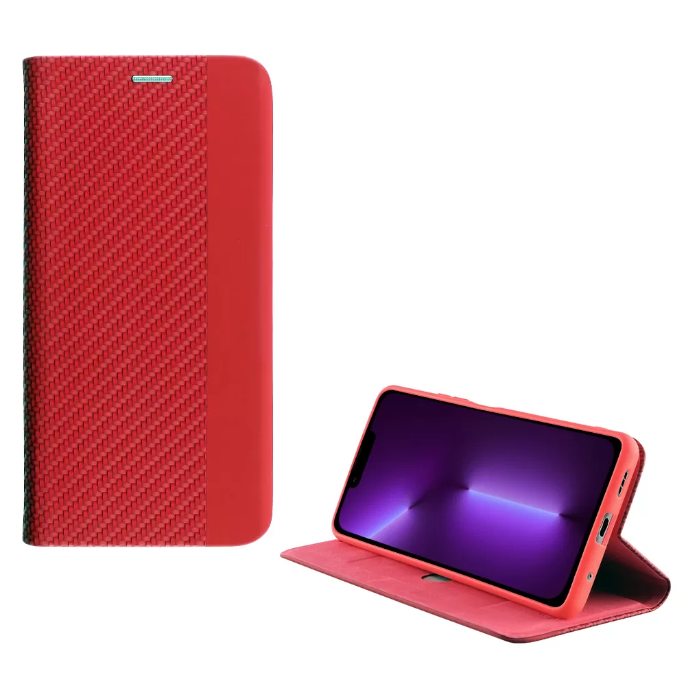 IDOL 1991 ELITE ΘΗΚΗ IPHONE 13 PRO MAX 6.7in  ANTI-RFID BOOK STAND RED