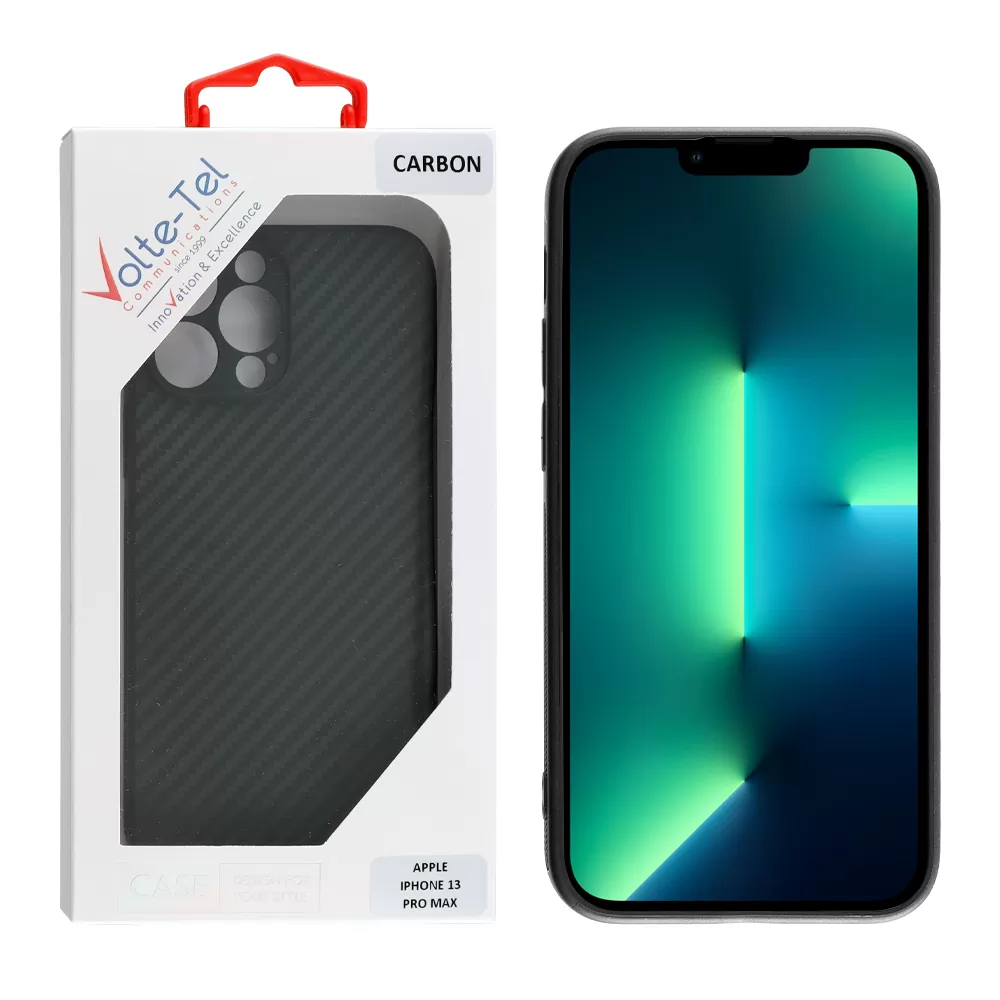 VOLTE-TEL CARBON ΘΗΚΗ IPHONE 13 PRO MAX 6.7in  CAMERA PROTECTIVE BLACK