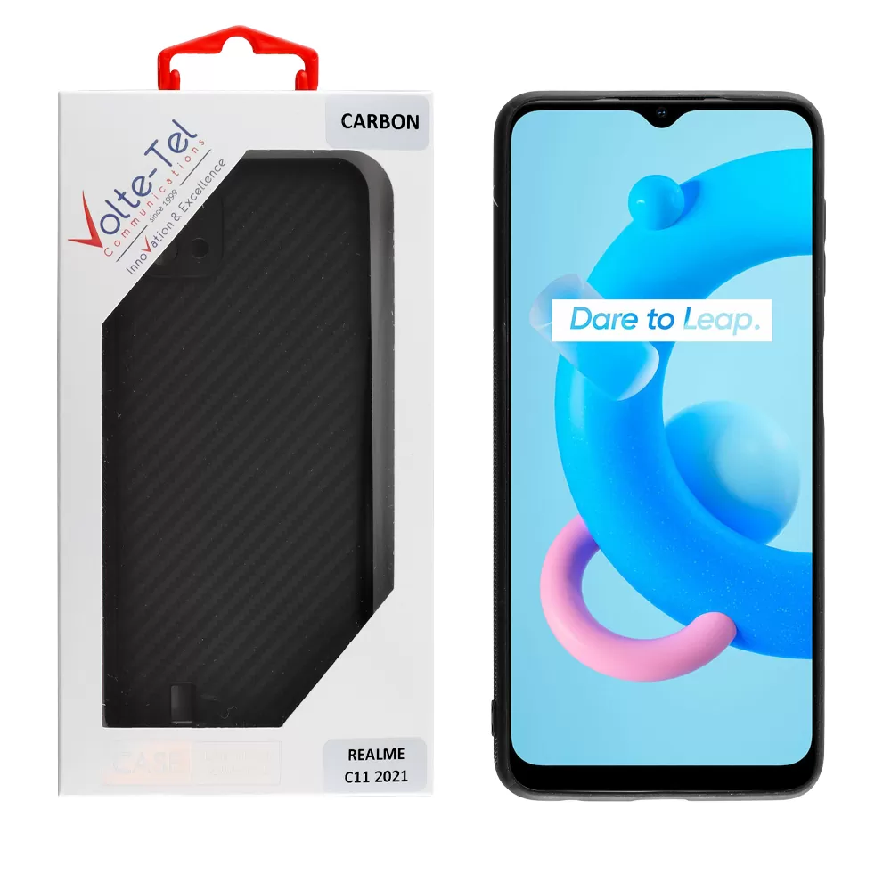 VOLTE-TEL CARBON ΘΗΚΗ REALME C11 2021 6.52in  CAMERA PROTECTIVE BLACK