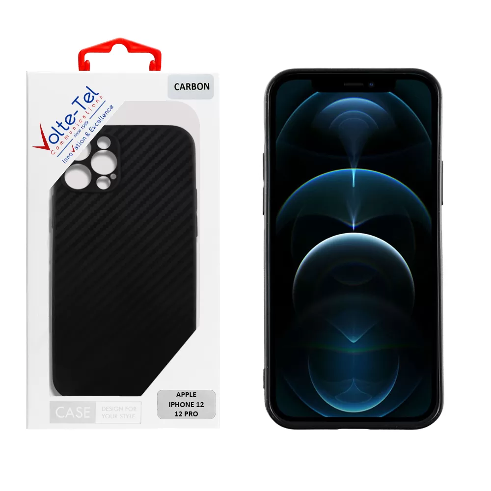 VOLTE-TEL CARBON ΘΗΚΗ IPHONE 12 PRO 6.1in  CAMERA PROTECTIVE BLACK