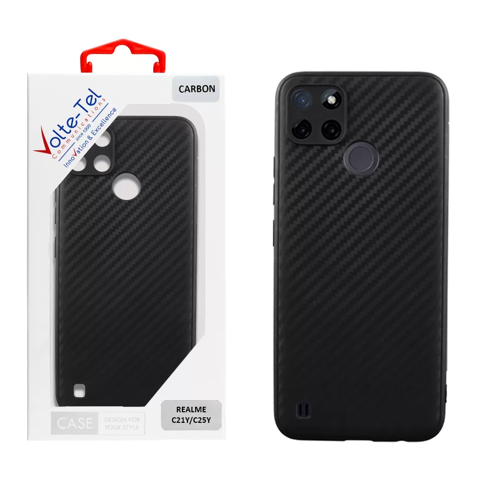 VOLTE-TEL CARBON ΘΗΚΗ REALME C21Y/C25Y 6.5in  CAMERA PROTECTIVE BLACK