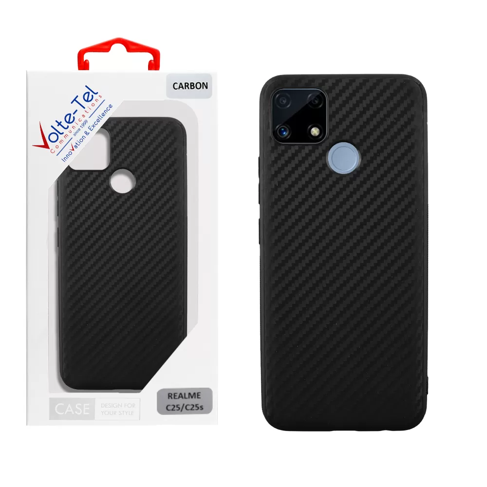 VOLTE-TEL CARBON ΘΗΚΗ REALME C25/C25s 6.5in  CAMERA PROTECTIVE BLACK