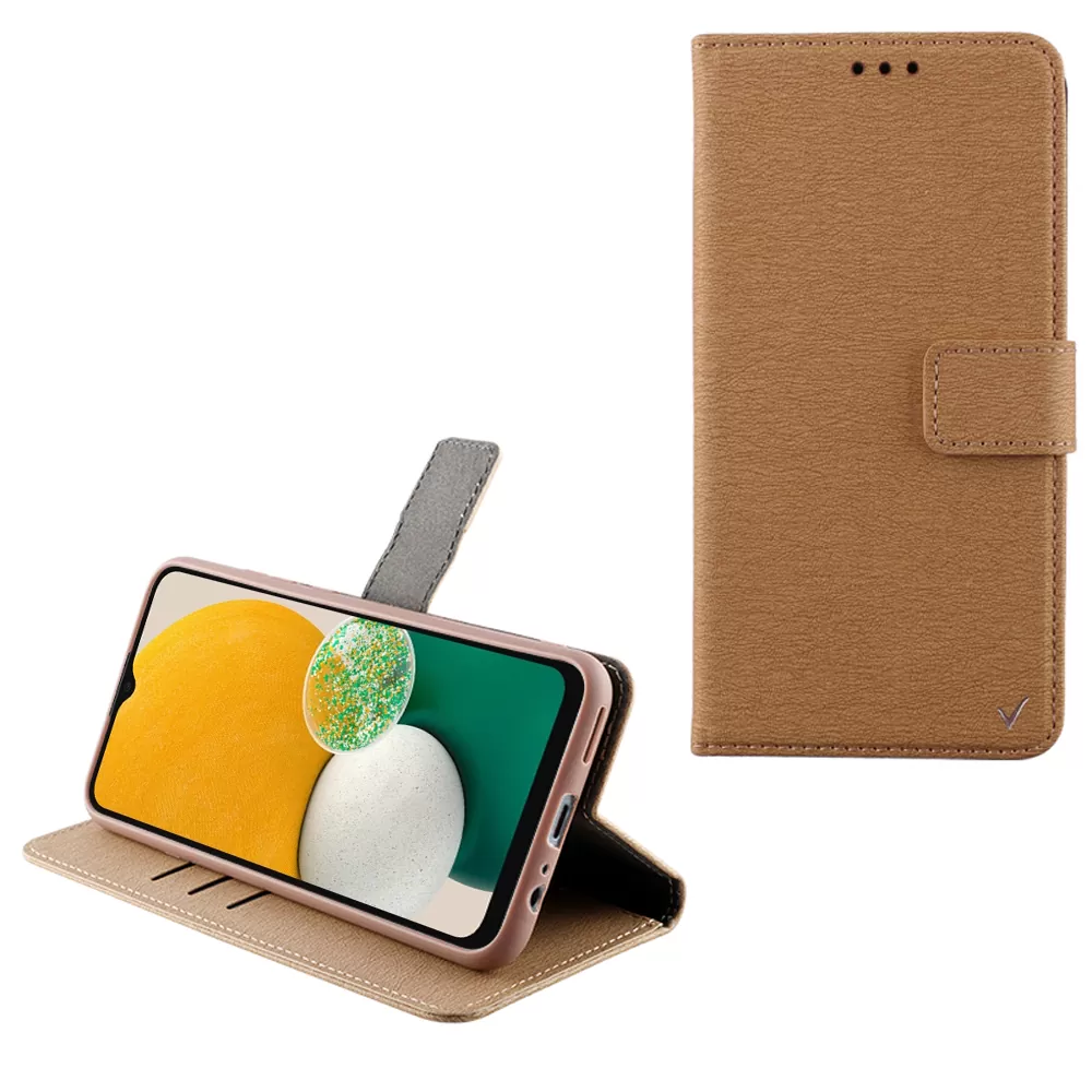 VOLTE-TEL ALLURE ΘΗΚΗ SAMSUNG A04s A047/A13 5G A136U 6.5in  MAGNET BOOK STAND CLIP GOLD