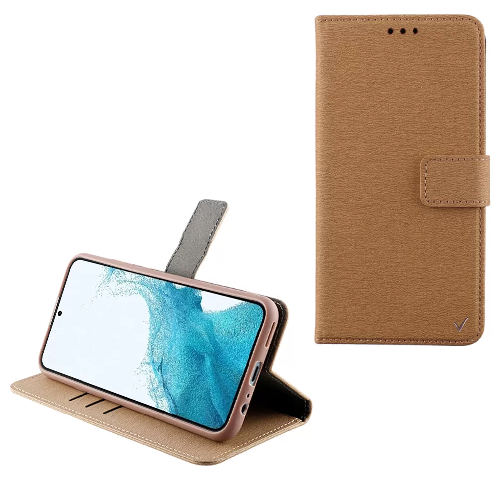 VOLTE-TEL ALLURE ΘΗΚΗ SAMSUNG S22 5G S901 6.1in  MAGNET BOOK STAND CLIP GOLD