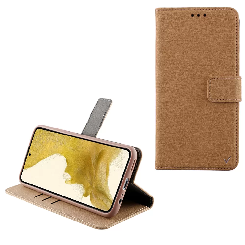 VOLTE-TEL ALLURE ΘΗΚΗ SAMSUNG S22 PLUS 5G S906 6.55in  MAGNET BOOK STAND CLIP GOLD