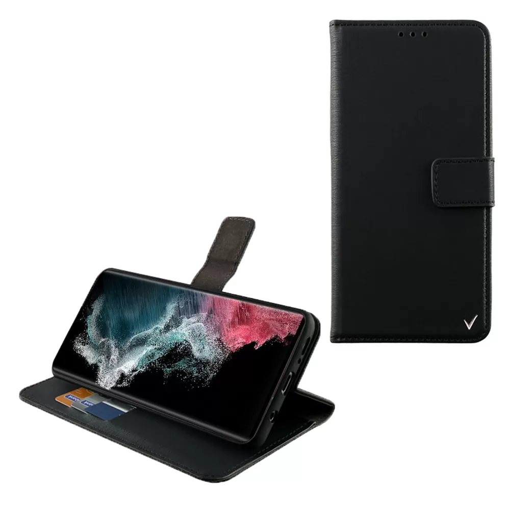 VOLTE-TEL ALLURE ΘΗΚΗ SAMSUNG S22 ULTRA 5G S908 6.8in  MAGNET BOOK STAND CLIP BLACK