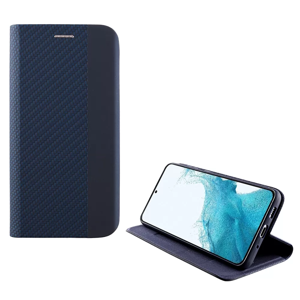 IDOL 1991 ELITE ΘΗΚΗ SAMSUNG S22 5G S901 6.1in  ANTI-RFID BOOK STAND BLUE
