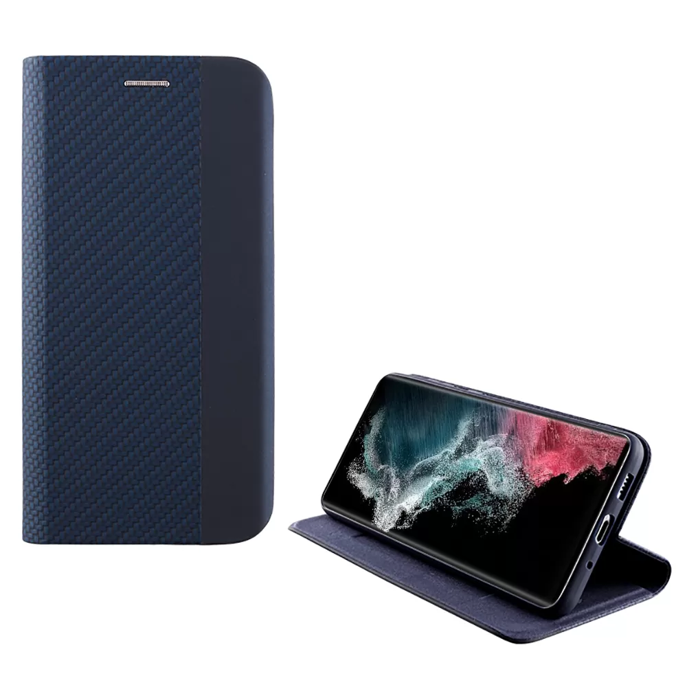 IDOL 1991 ELITE ΘΗΚΗ SAMSUNG S22 ULTRA 5G S908 6.8in  ANTI-RFID BOOK STAND BLUE