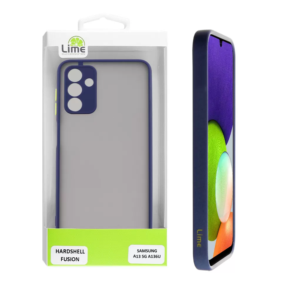 LIME HARDSHELL FUSION ΘΗΚΗ SAMSUNG A04s A047/A13 5G A136U 6.5in  FULL CAMERA PROTECTION BLUE WITH YELLOW KEYS