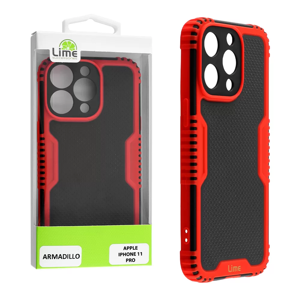 LIME ARMADILLO ΘΗΚΗ IPHONE 11 PRO 5.8in  FULL CAMERA PROTECTION RED