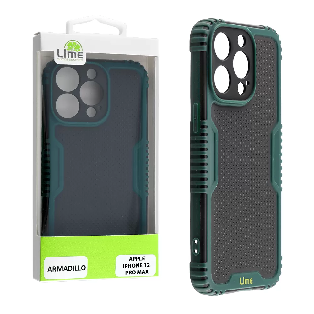 LIME ARMADILLO ΘΗΚΗ IPHONE 12 PRO MAX 6.7in  FULL CAMERA PROTECTION GREEN