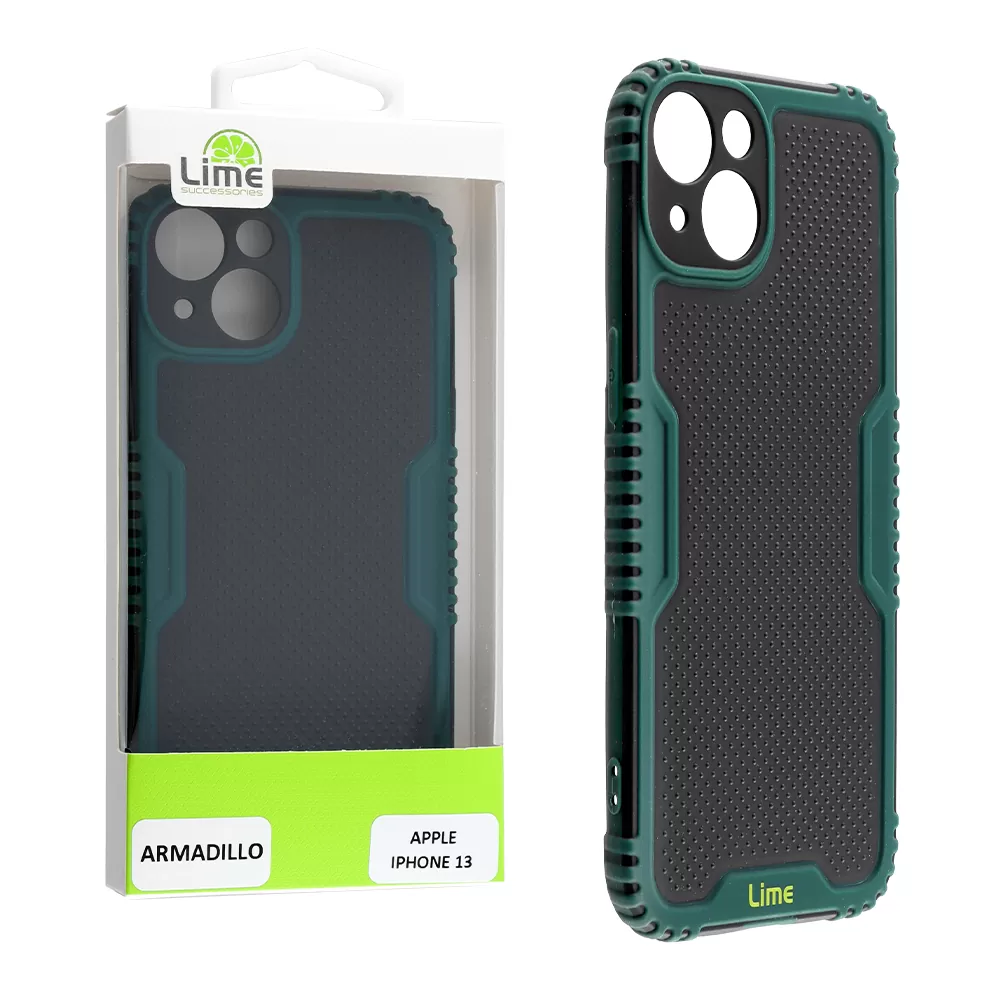 LIME ARMADILLO ΘΗΚΗ IPHONE 13 6.1in  FULL CAMERA PROTECTION GREEN