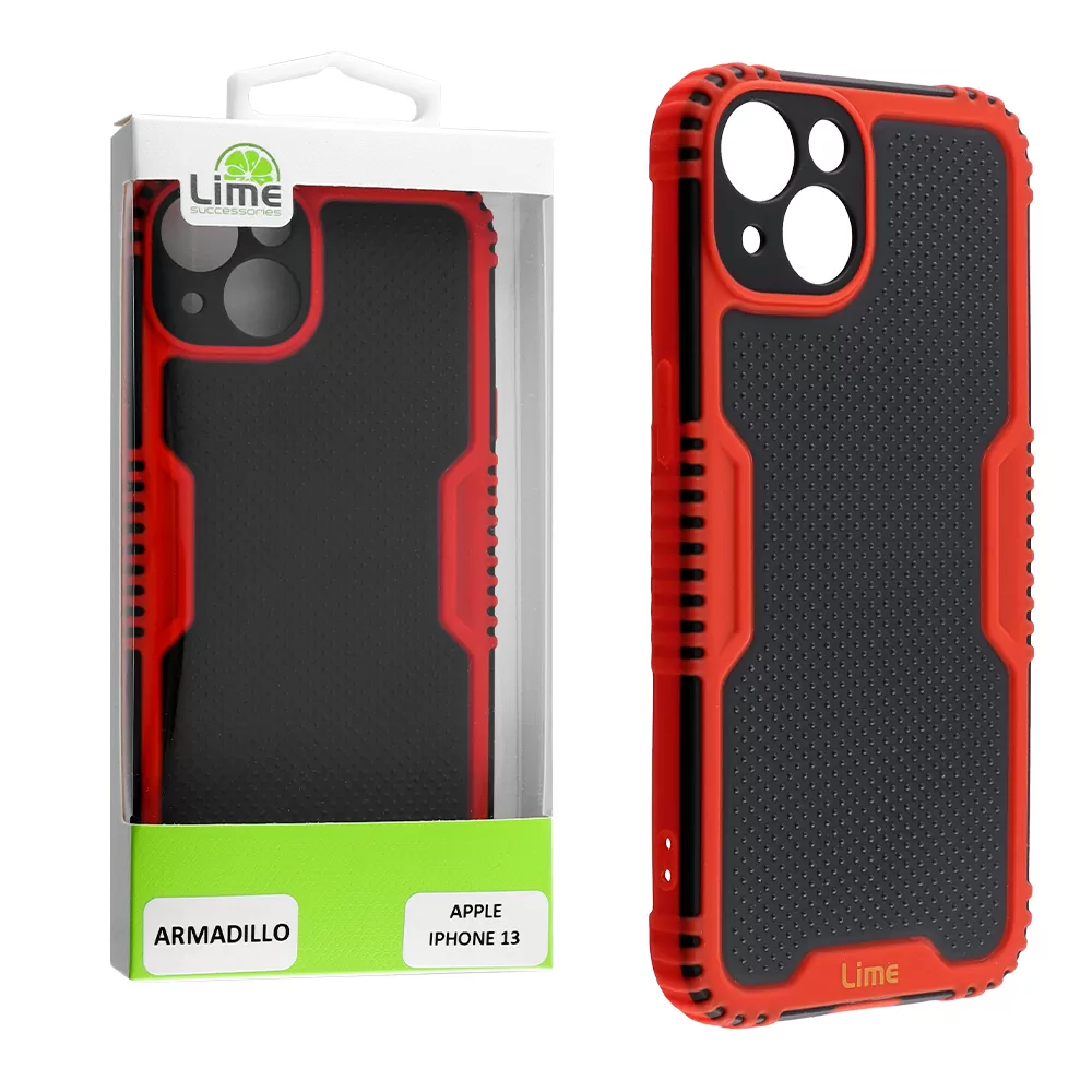 LIME ARMADILLO ΘΗΚΗ IPHONE 13 6.1in  FULL CAMERA PROTECTION RED