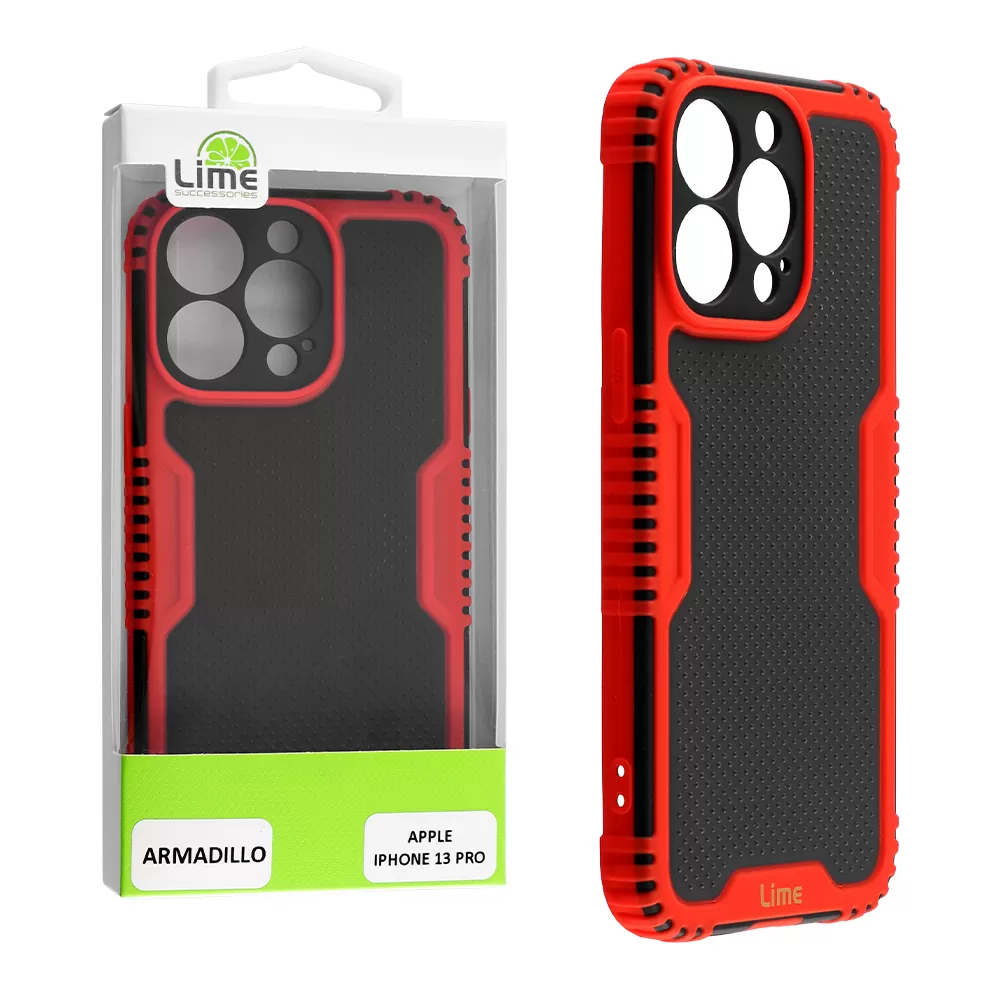LIME ARMADILLO ΘΗΚΗ IPHONE 13 PRO 6.1in  FULL CAMERA PROTECTION RED