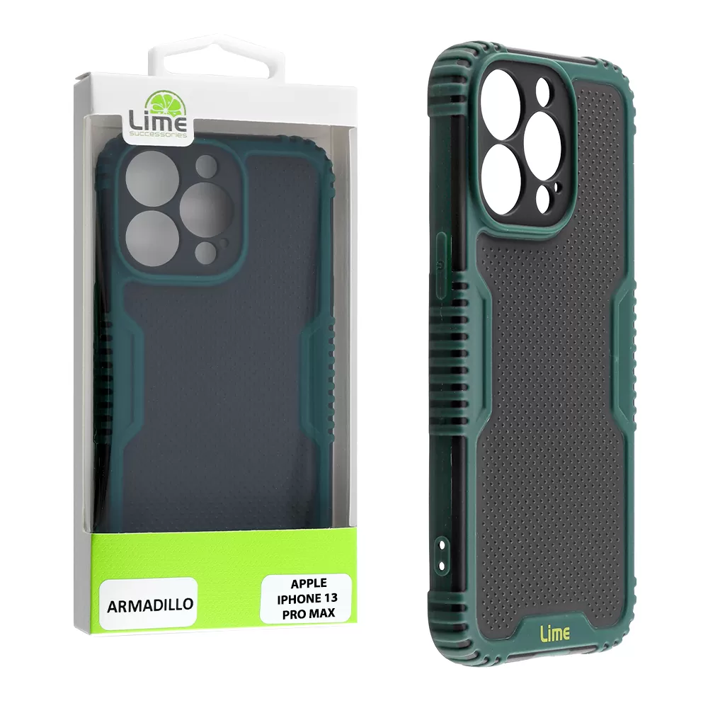 LIME ARMADILLO ΘΗΚΗ IPHONE 13 PRO MAX 6.7in  FULL CAMERA PROTECTION GREEN