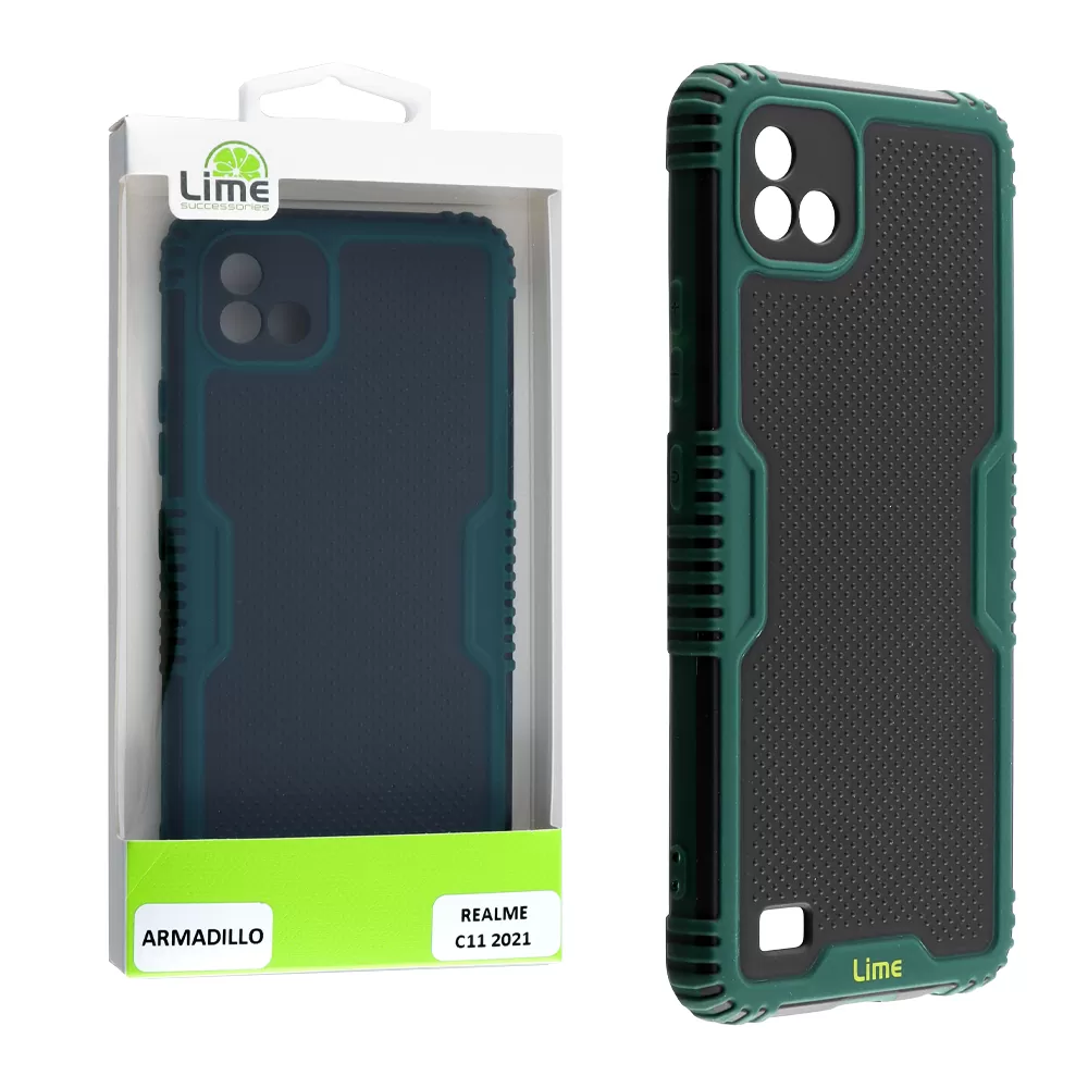 LIME ARMADILLO ΘΗΚΗ REALME C11 2021 6.52in  FULL CAMERA PROTECTION GREEN