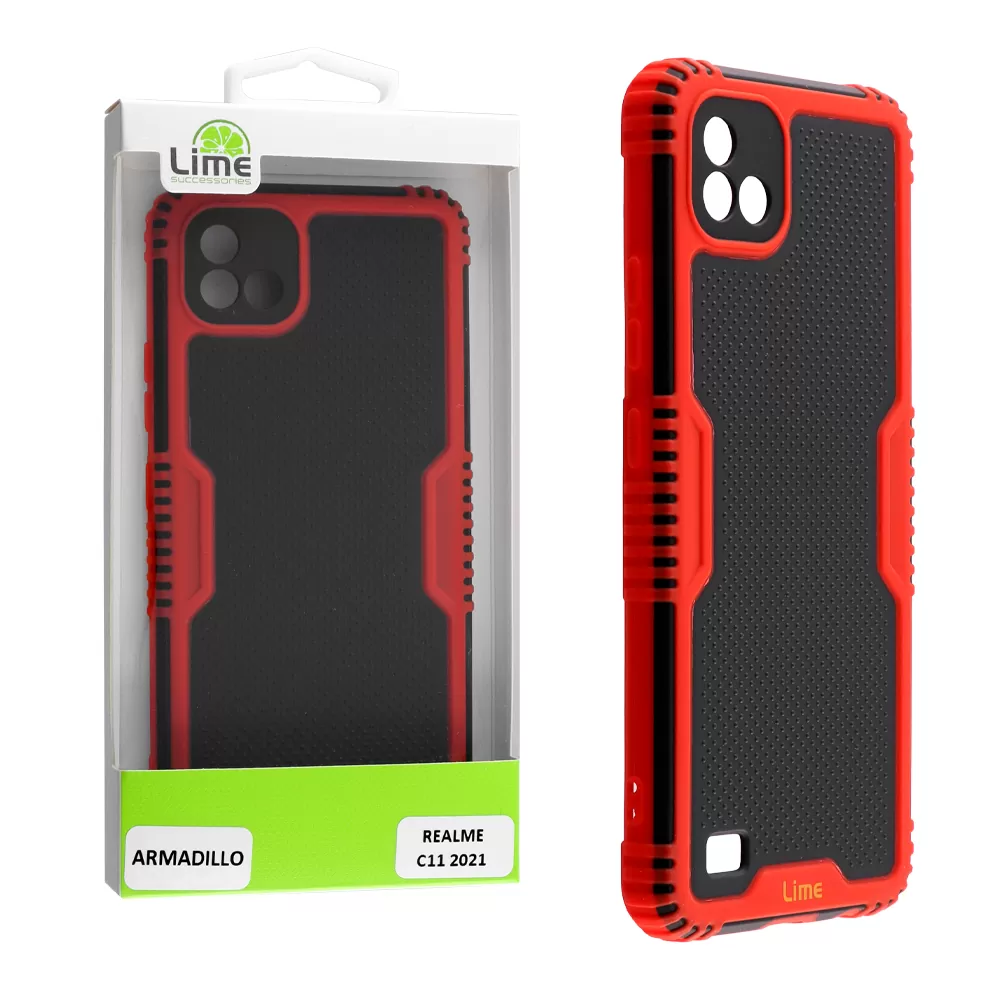 LIME ARMADILLO ΘΗΚΗ REALME C11 2021 6.52in  FULL CAMERA PROTECTION RED