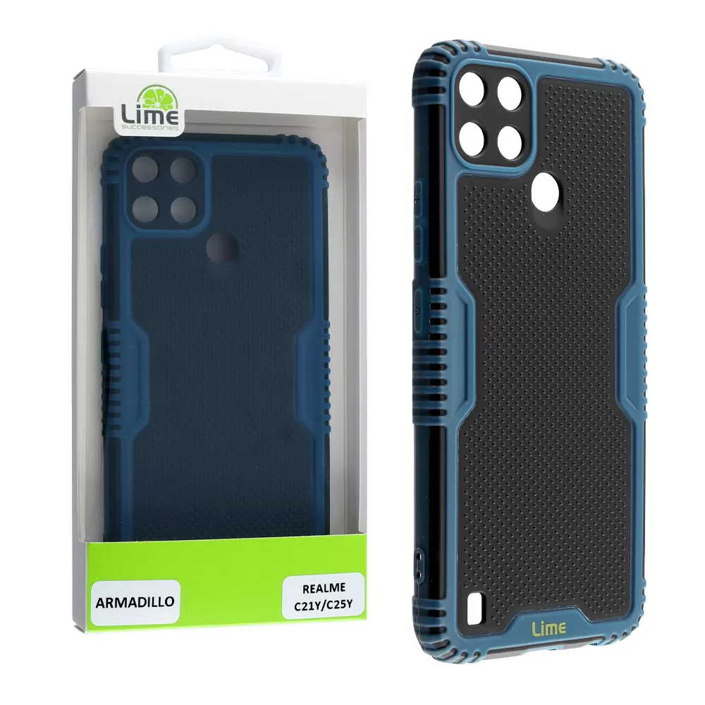 LIME ARMADILLO ΘΗΚΗ REALME C21Y/C25Y 6.5in  FULL CAMERA PROTECTION BLUE