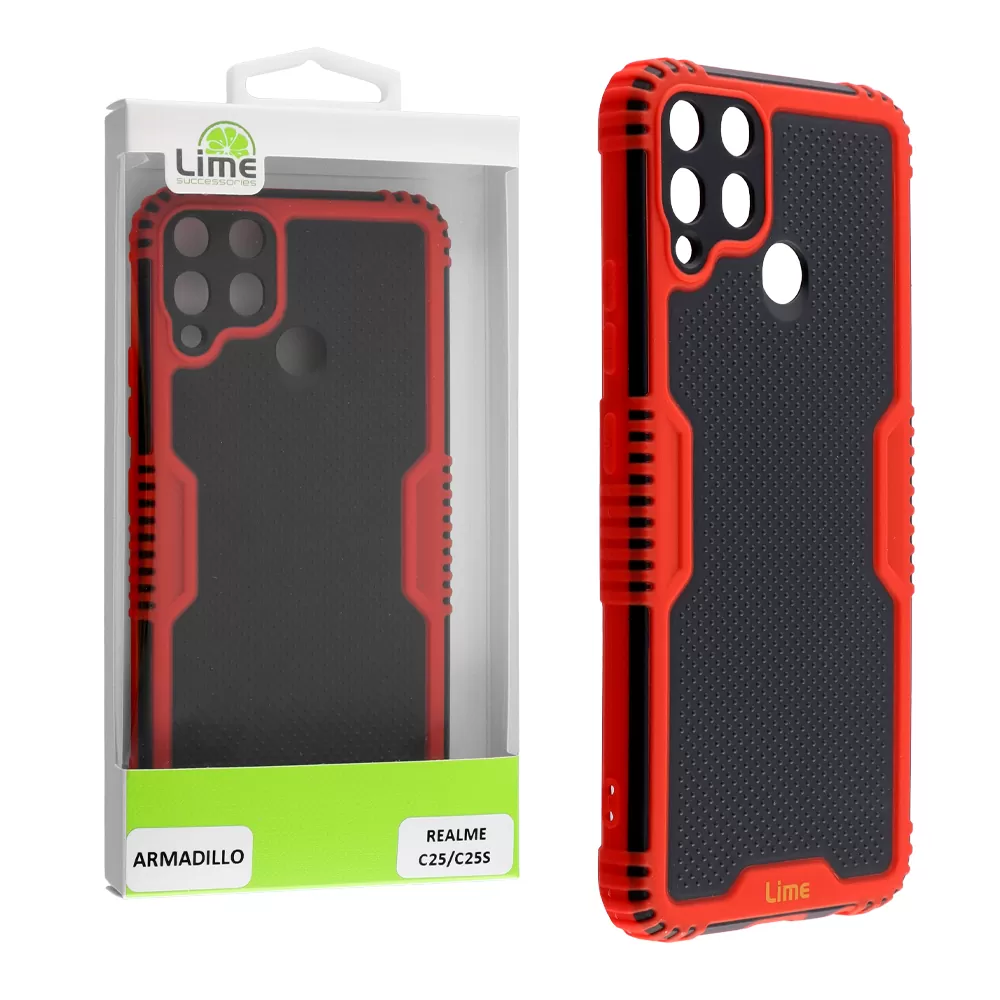 LIME ARMADILLO ΘΗΚΗ REALME C25/C25s 6.5in  FULL CAMERA PROTECTION RED