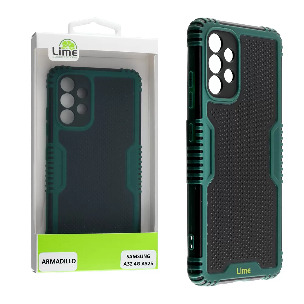 LIME ARMADILLO ΘΗΚΗ SAMSUNG A32 4G A325 6.4in  FULL CAMERA PROTECTION GREEN