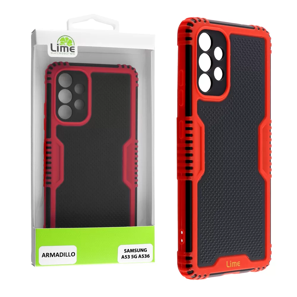 LIME ARMADILLO ΘΗΚΗ SAMSUNG A53 5G A536 6.5in  FULL CAMERA PROTECTION RED