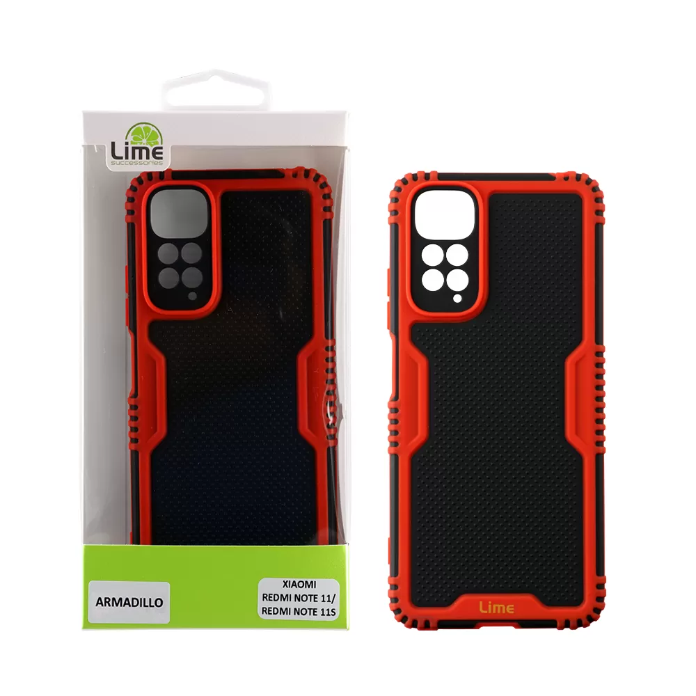LIME ARMADILLO ΘΗΚΗ XIAOMI REDMI NOTE 11/REDMI NOTE 11S 6.43in  FULL CAMERA PROTECTION RED