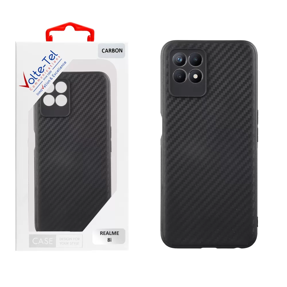VOLTE-TEL CARBON ΘΗΚΗ REALME 8i 6.5in  CAMERA PROTECTIVE BLACK