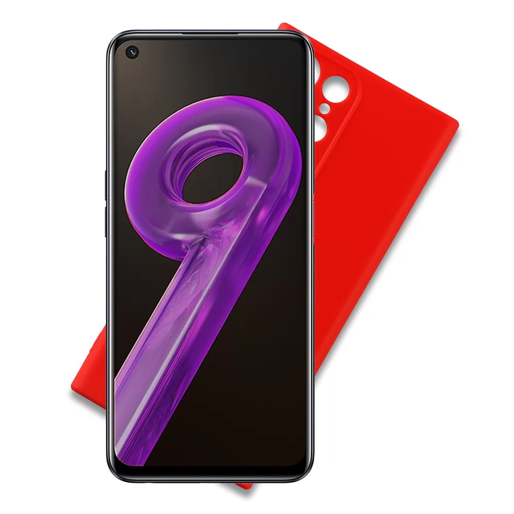 VOLTE-TEL SILICON TPU ΘΗΚΗ REALME 9 5G/9 PRO 5G 6.6in  FULL CAMERA PROTECTION RED