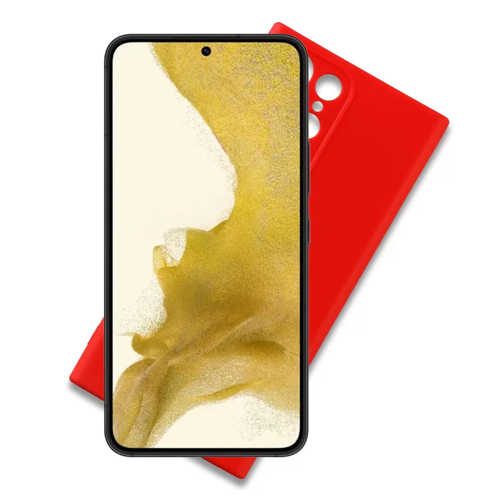VOLTE-TEL SILICON TPU ΘΗΚΗ SAMSUNG S22 5G S901 6.1in  FULL CAMERA PROTECTION RED