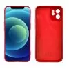 IDOL 1991 ΘΗΚΗ IPHONE 12 6.1" VELVET TPU 4 SIDE FULL CAMERA PROTECTION RED