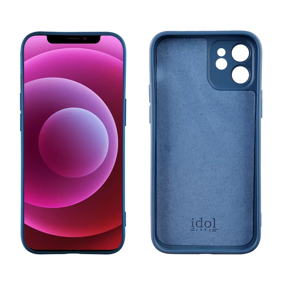 IDOL 1991 VELVET TPU ΘΗΚΗ IPHONE 12 MINI 5.4in 4 SIDE FULL CAMERA PROTECTION BLUE