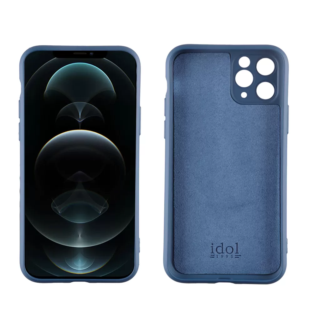 IDOL 1991 VELVET TPU ΘΗΚΗ IPHONE 12 PRO 6.1in 4 SIDE FULL CAMERA PROTECTION BLUE