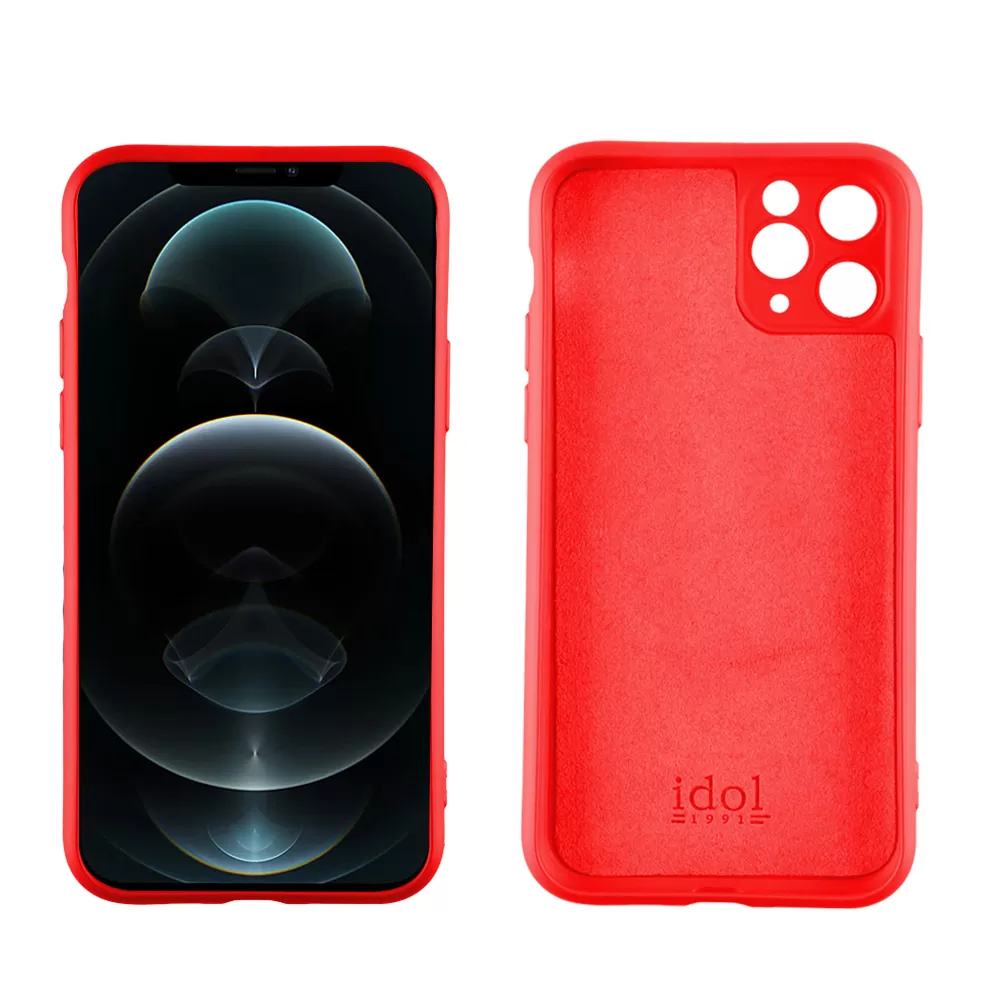 IDOL 1991 VELVET TPU ΘΗΚΗ IPHONE 12 PRO 6.1in 4 SIDE FULL CAMERA PROTECTION RED