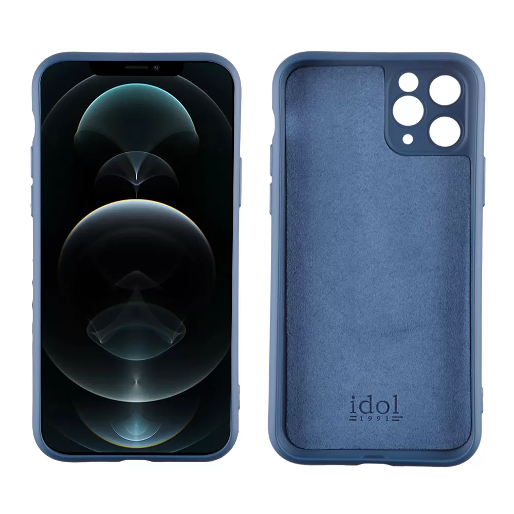 IDOL 1991 VELVET TPU ΘΗΚΗ IPHONE 12 PRO MAX 6.7in 4 SIDE FULL CAMERA PROTECTION BLUE