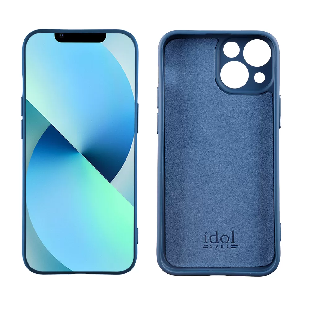 IDOL 1991 VELVET TPU ΘΗΚΗ IPHONE 13 MINI 5.4in 4 SIDE FULL CAMERA PROTECTION BLUE