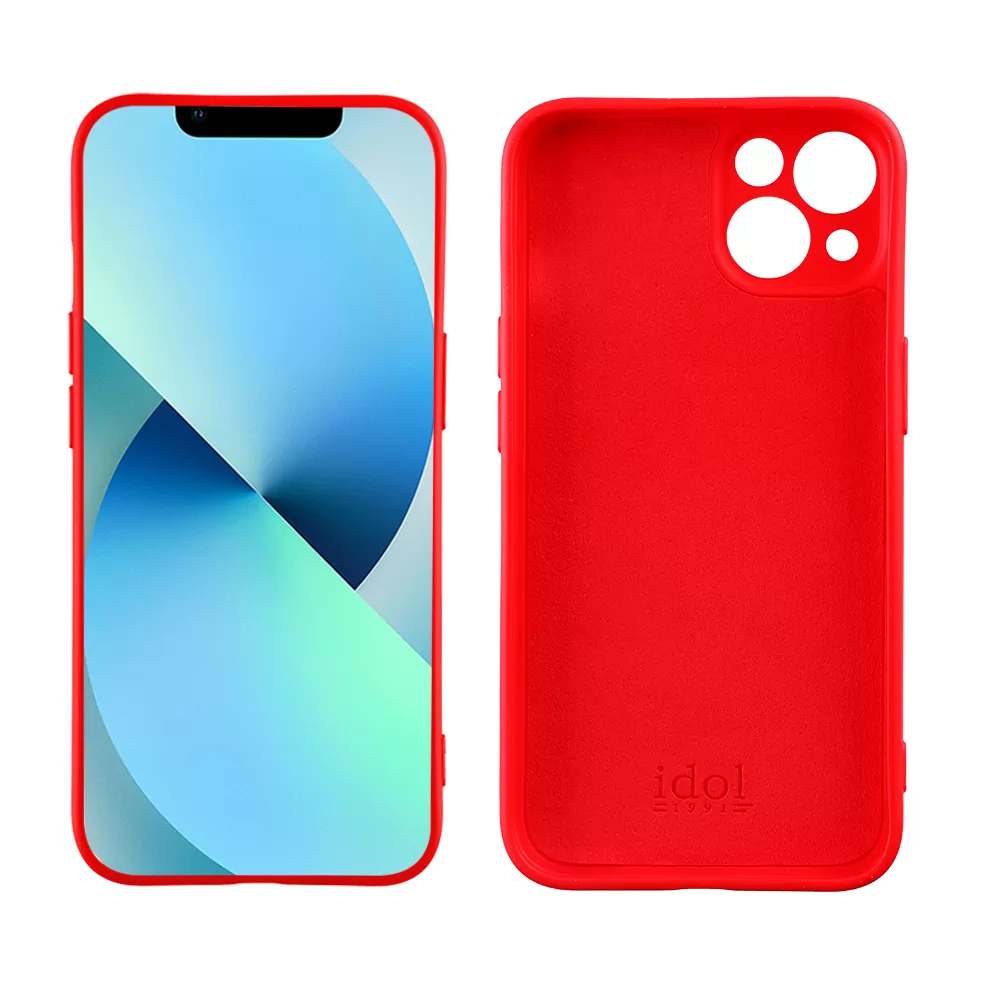 IDOL 1991 VELVET TPU ΘΗΚΗ IPHONE 13 MINI 5.4in 4 SIDE FULL CAMERA PROTECTION RED