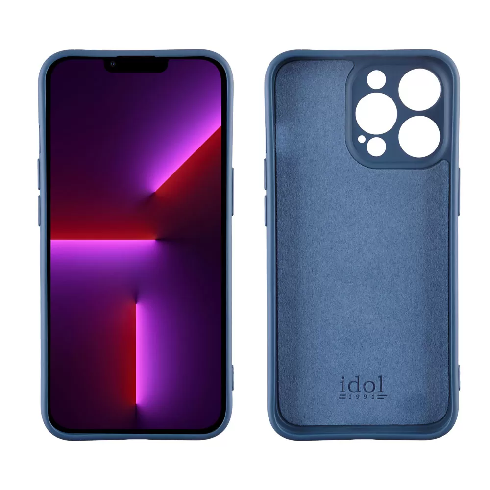 IDOL 1991 VELVET TPU ΘΗΚΗ IPHONE 13 PRO MAX 6.7in 4 SIDE FULL CAMERA PROTECTION BLUE