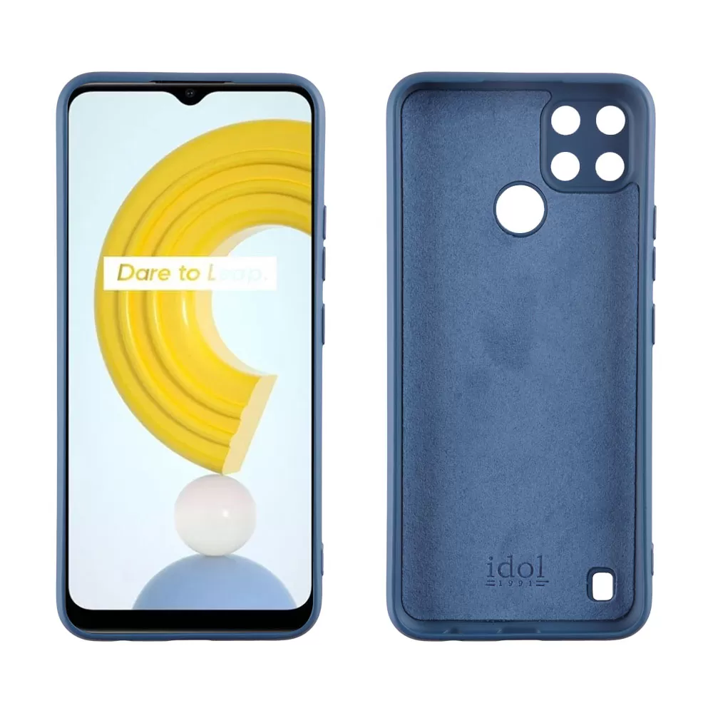 IDOL 1991 VELVET TPU ΘΗΚΗ REALME C21Y/C25Y 6.5in 4 SIDE FULL CAMERA PROTECTION BLUE