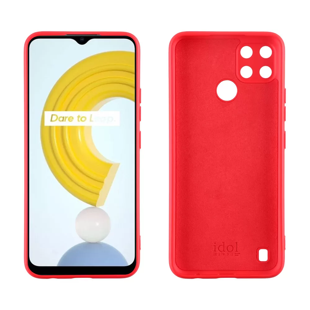 IDOL 1991 VELVET TPU ΘΗΚΗ REALME C21Y/C25Y 6.5in 4 SIDE FULL CAMERA PROTECTION RED
