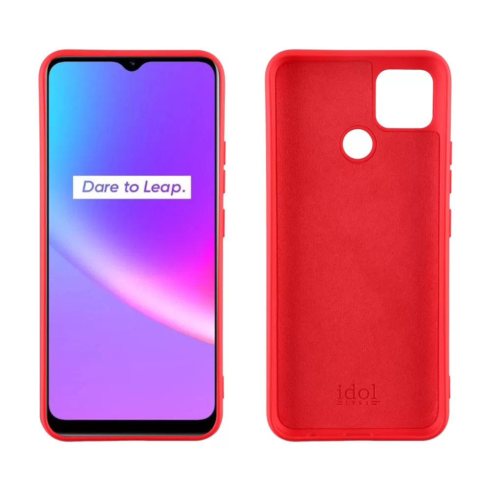 IDOL 1991 VELVET TPU ΘΗΚΗ REALME C25/C25s 6.5in 4 SIDE CAMERA GUARD PROTECTION RED