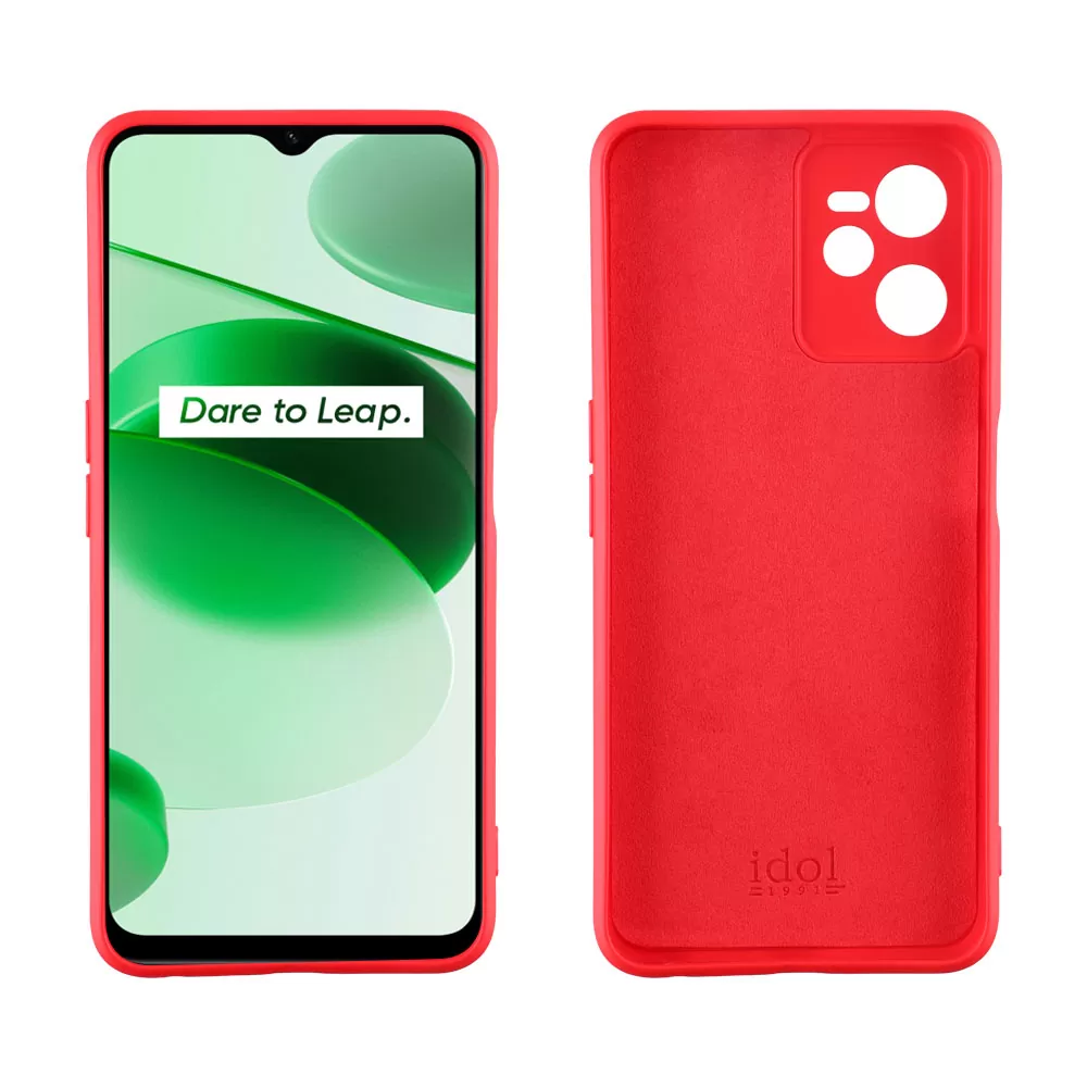 IDOL 1991 VELVET TPU ΘΗΚΗ REALME C35 6.6in 4 SIDE FULL CAMERA PROTECTION RED