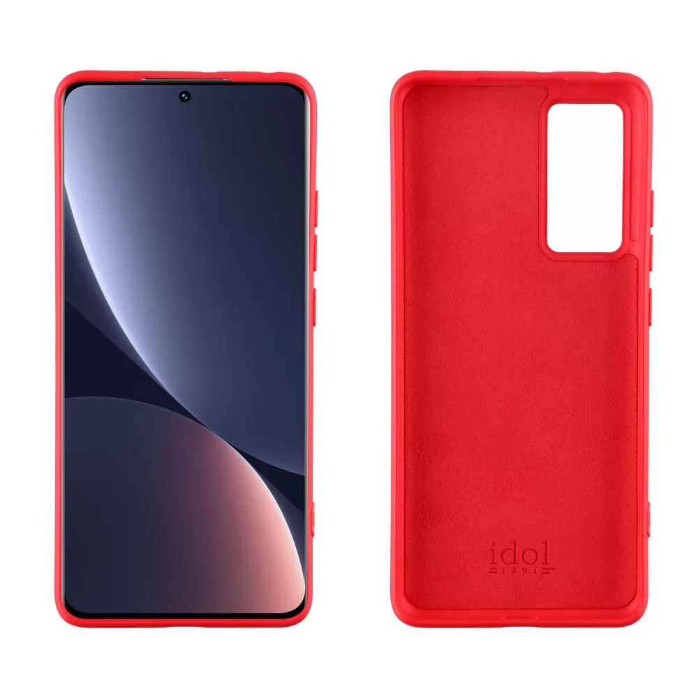 IDOL 1991 VELVET TPU ΘΗΚΗ XIAOMI 12/12X 6.28in 4 SIDE CAMERA GUARD PROTECTION RED